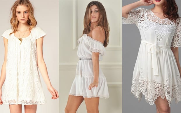 Vestidos leves de cor branca - Primavera Verão 2014