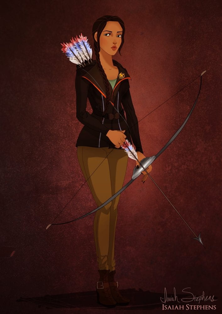 Halloween: Pocahontas fantasiada de Katniss Everdeen (Jogos Vorazes)