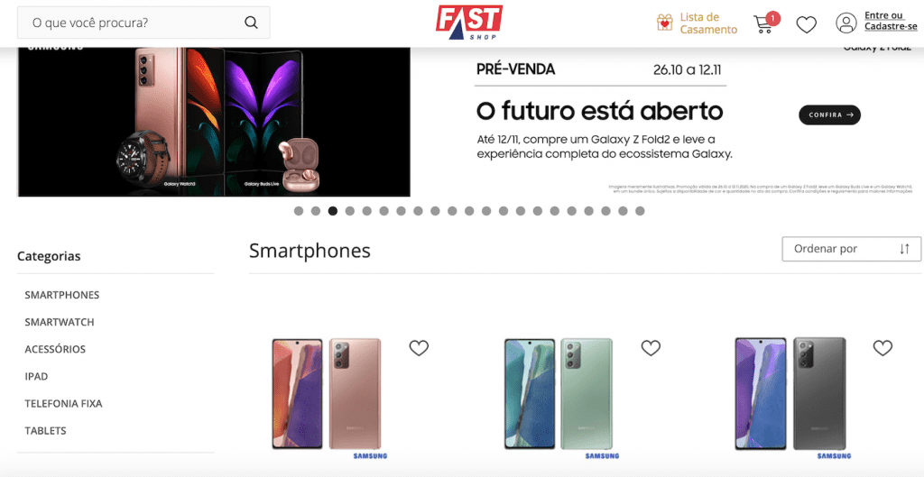 lojas para comprar celular