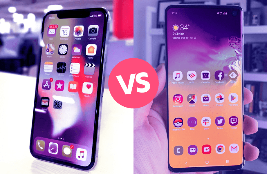 iPhone X vs S10