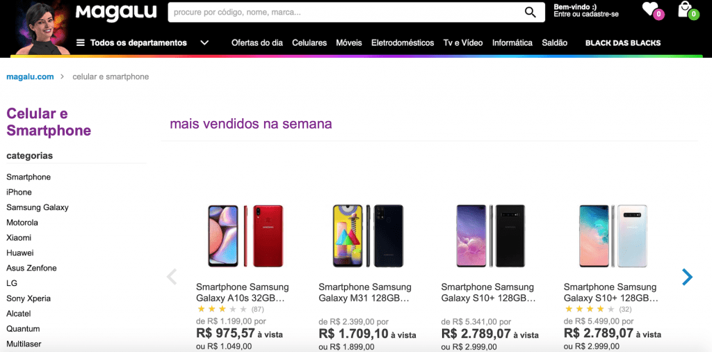 lojas para comprar celular