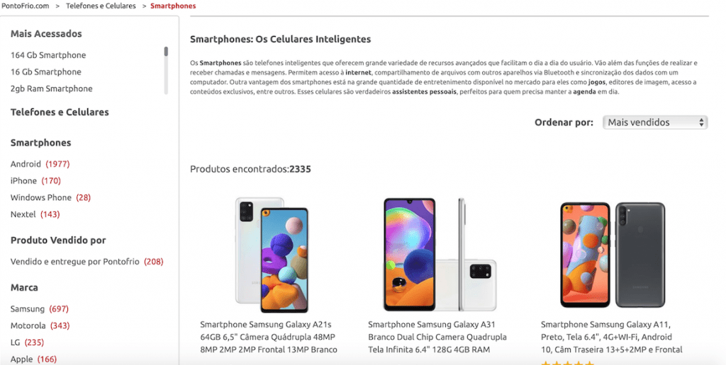 lojas para comprar celular