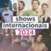 Imagem de grandes nomes que farão shows internacionais no brasil em 2024.