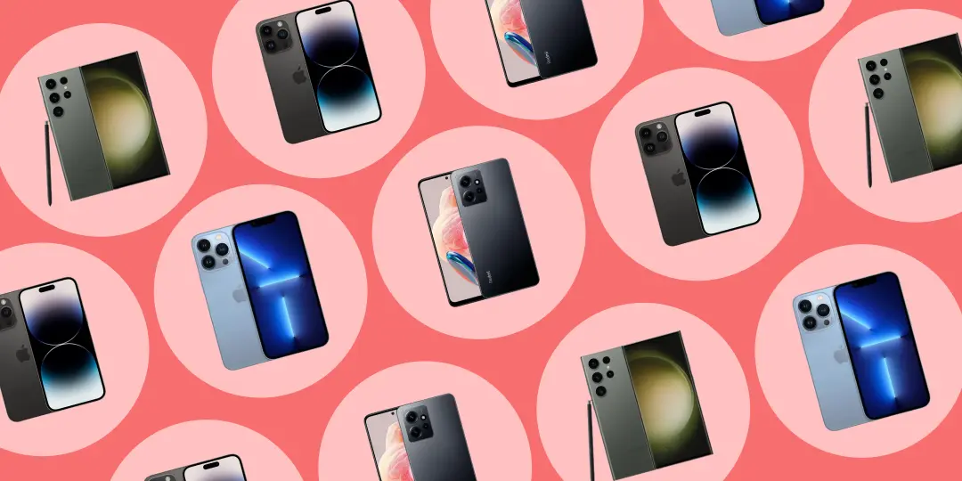 Imagem com os melhores celulares encontrados no mercado em 2023.